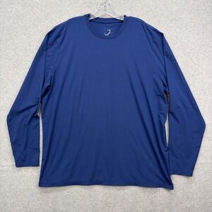 Zero Restriction T Shirt Mens XXL Blue Performance Golf Long Sleeve Crew Tee